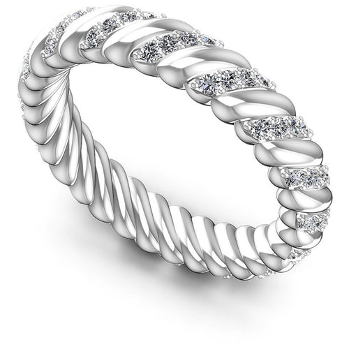 Round Diamonds 0.70CT Eternity Ring in 14KT White Gold