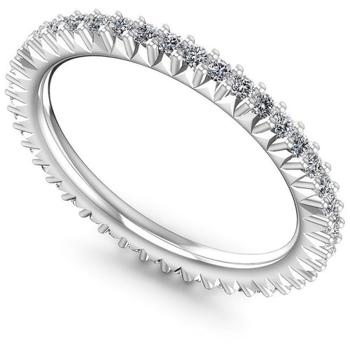 Round Diamonds 0.45CT Eternity Ring in 14KT White Gold