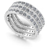 Round Diamonds 2.95CT Eternity Ring in 14KT White Gold