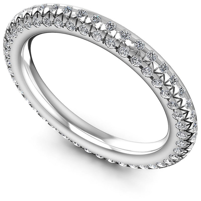 Round Diamonds 0.50CT Eternity Ring in 14KT White Gold
