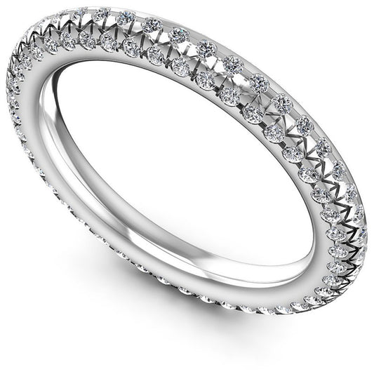 Round Diamonds 0.50CT Eternity Ring in 14KT White Gold