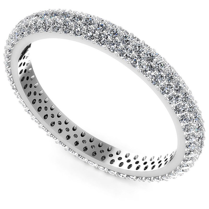 Round Diamonds 0.80CT Eternity Ring in 14KT White Gold