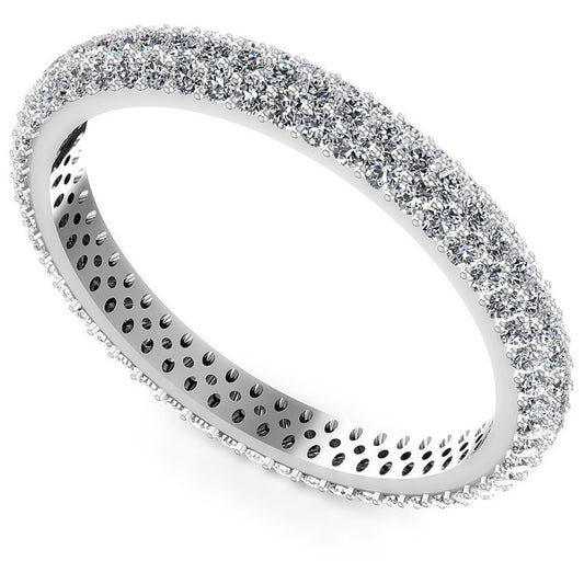 Round Diamonds 0.80CT Eternity Ring in 14KT White Gold