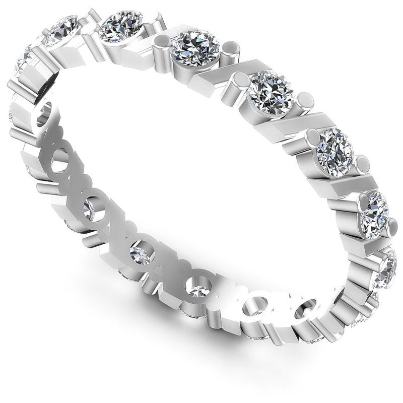 Round Diamonds 0.50CT Eternity Ring in 14KT White Gold