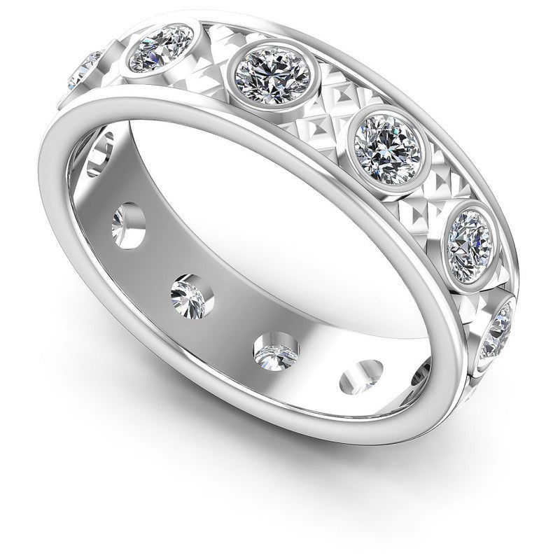 Round Diamonds 1.10CT Eternity Ring in 14KT White Gold