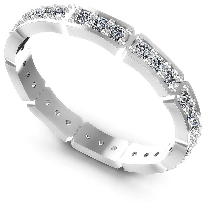 Round Diamonds 0.50CT Eternity Ring in 14KT White Gold