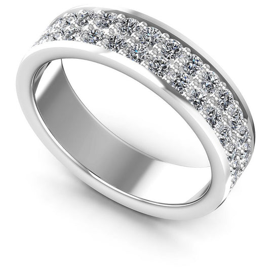 Round Diamonds 1.85CT Eternity Ring in 14KT White Gold