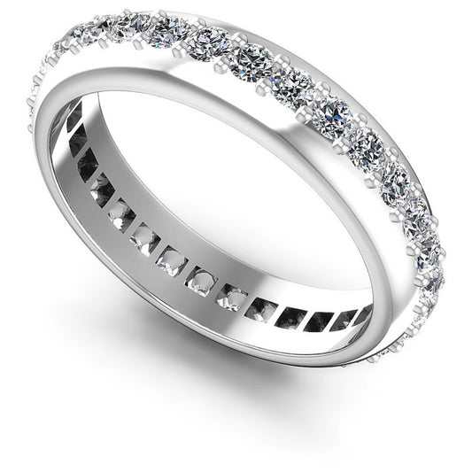 Round Diamonds 1.10CT Eternity Ring in 14KT White Gold