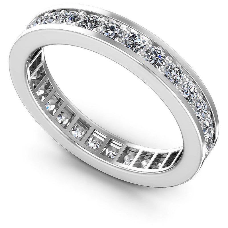 Round Diamonds 1.15CT Eternity Ring in 14KT White Gold