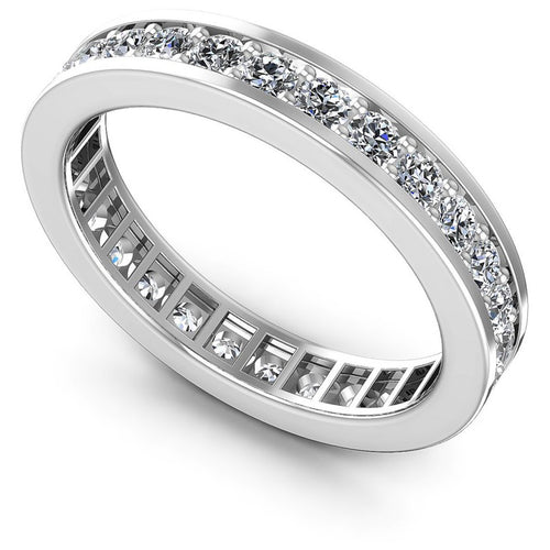 Round Diamonds 1.15CT Eternity Ring in 14KT White Gold