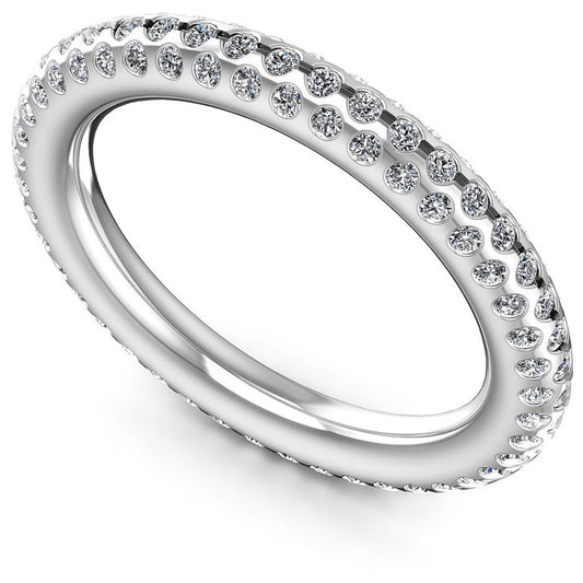 Round Diamonds 0.50CT Eternity Ring in 14KT White Gold