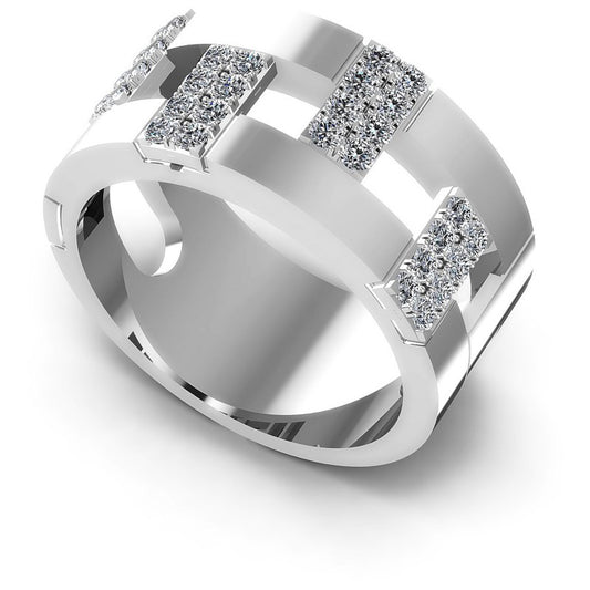 Round Diamonds 0.60CT Diamonds Wedding Band in 14KT White Gold