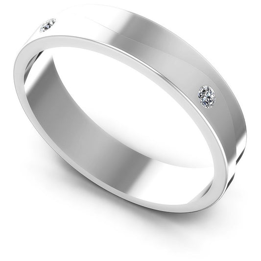 Round Diamonds 0.20CT Diamonds Wedding Band in 14KT White Gold