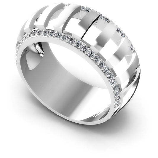 Round Diamonds 0.45CT Diamonds Wedding Band in 14KT White Gold