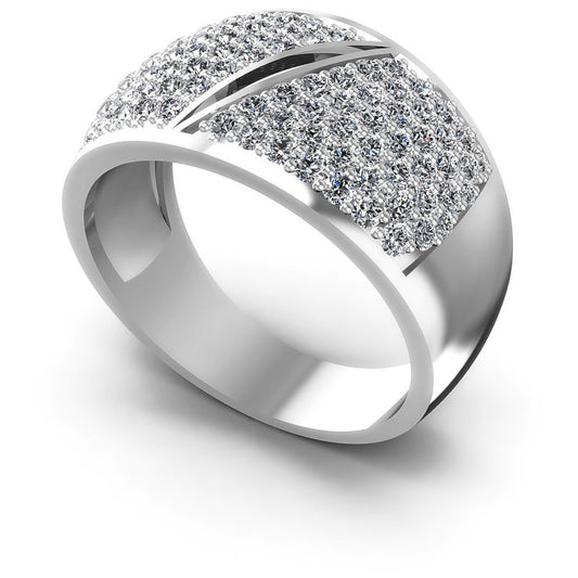 Round Diamonds 1.10CT Diamonds Wedding Band in 14KT White Gold