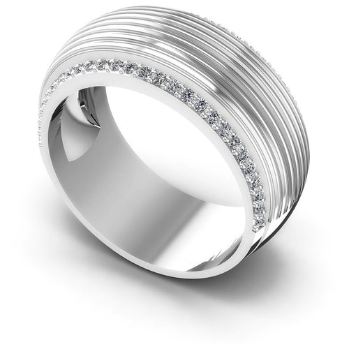 Round Diamonds 0.45CT Diamonds Wedding Band in 14KT White Gold