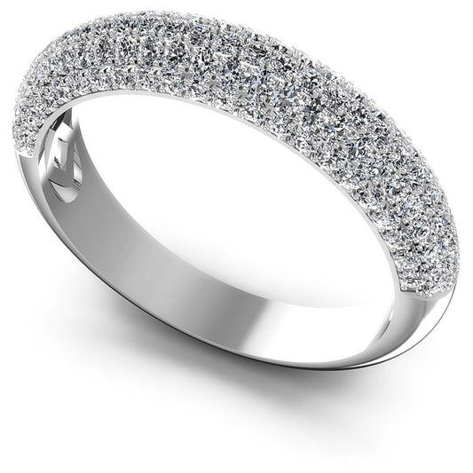 Round Diamonds 1.30CT Diamonds Wedding Band in 14KT White Gold