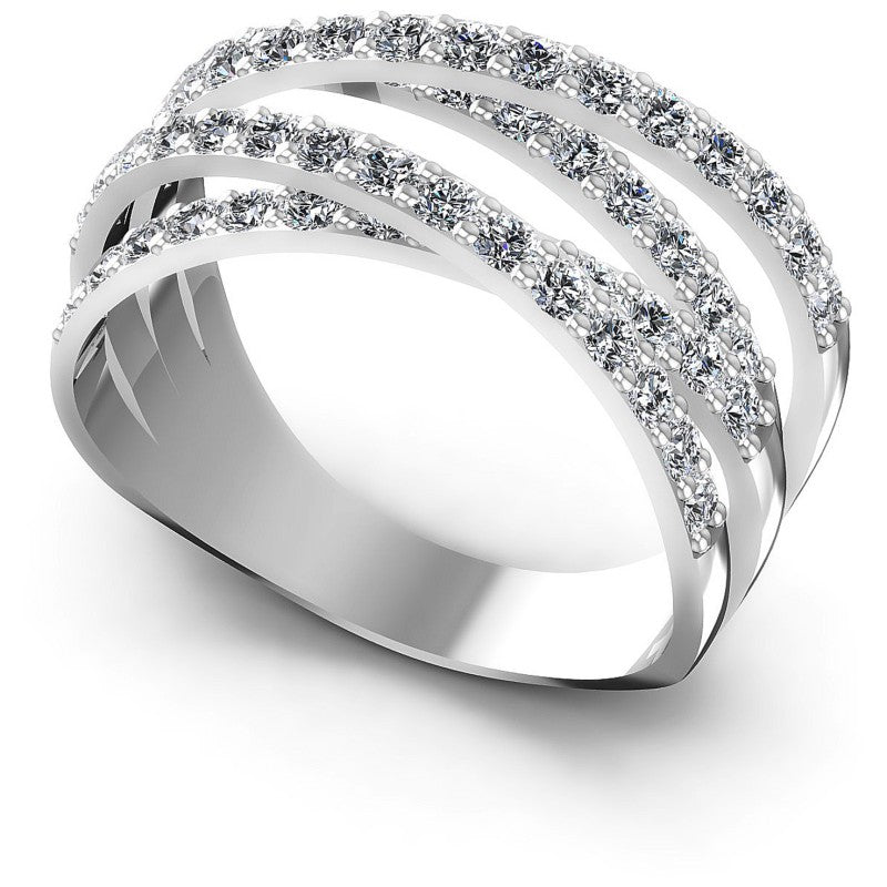 Round Diamonds 1.55CT Diamonds Wedding Band in 14KT White Gold