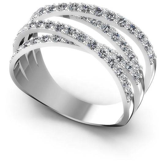 Round Diamonds 1.55CT Diamonds Wedding Band in 14KT White Gold