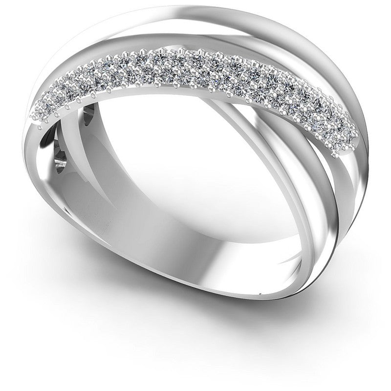 Round Diamonds 0.45CT Diamonds Wedding Band in 14KT White Gold