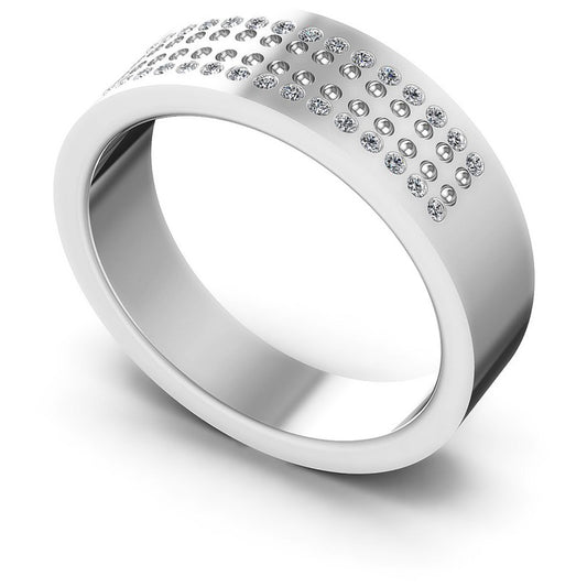 Round Diamonds 0.20CT Diamonds Wedding Band in 14KT White Gold