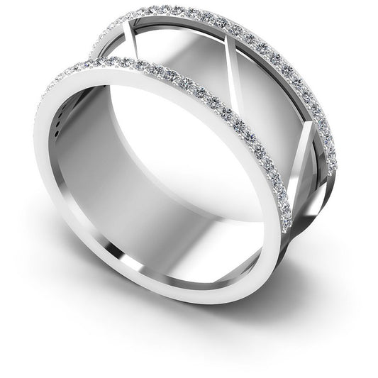 Round Diamonds 0.40CT Diamonds Wedding Band in 14KT White Gold