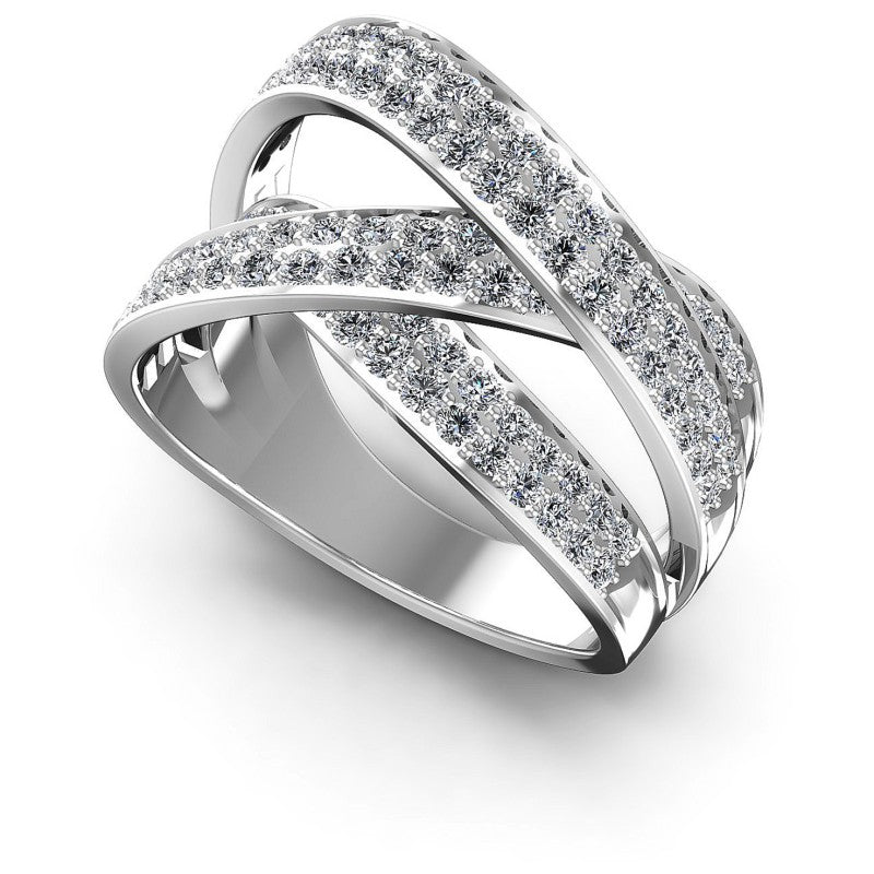 Round Diamonds 1.70CT Diamonds Wedding Band in 14KT White Gold