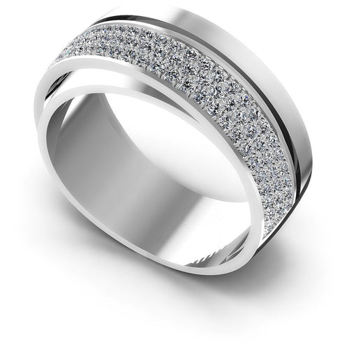 Round Diamonds 0.75CT Diamonds Wedding Band in 14KT White Gold