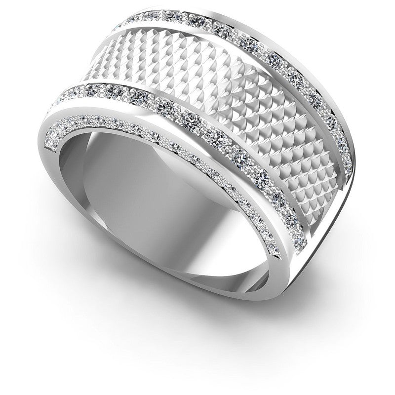 Round Diamonds 0.75CT Diamonds Wedding Band in 14KT White Gold