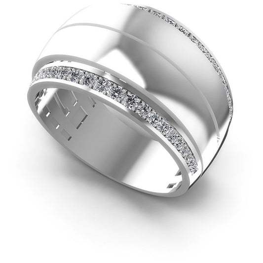 Round Diamonds 0.55CT Diamonds Wedding Band in 14KT White Gold