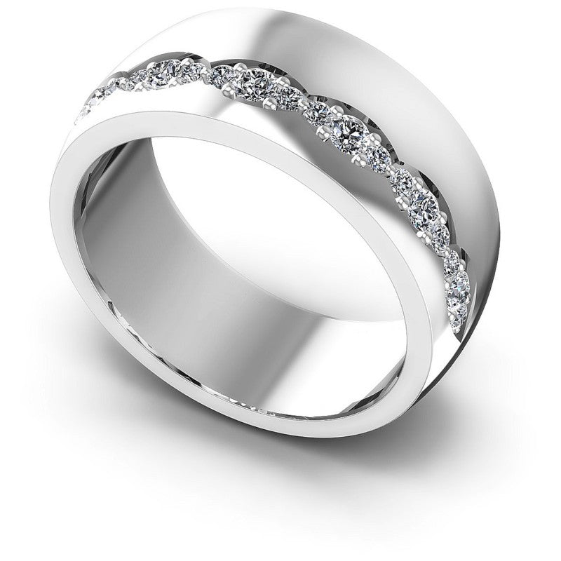 Round Diamonds 0.50CT Diamonds Wedding Band in 14KT White Gold