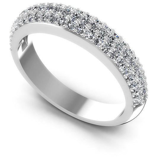 Round Diamonds 0.80CT Diamonds Wedding Band in 14KT White Gold