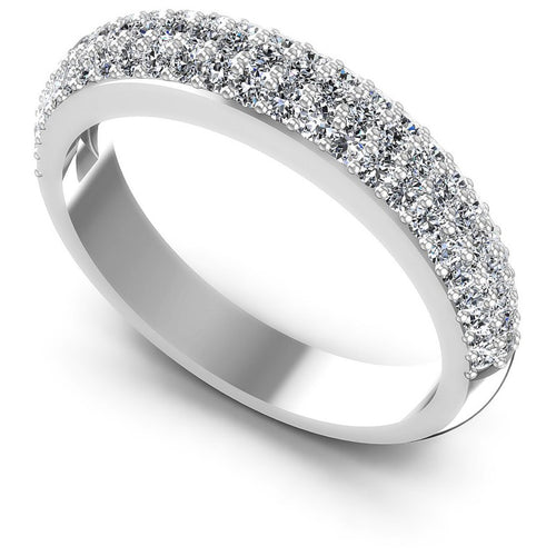 Round Diamonds 0.80CT Diamonds Wedding Band in 14KT White Gold