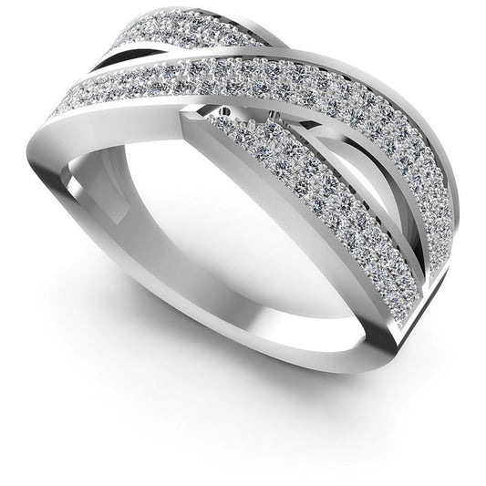 Round Diamonds 0.70CT Diamonds Wedding Band in 14KT White Gold