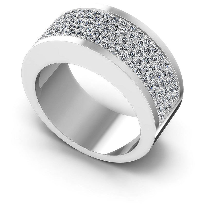 Round Diamonds 1.85CT Diamonds Wedding Band in 14KT White Gold