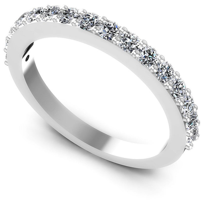 Round Diamonds 0.65CT Diamonds Wedding Band in 14KT White Gold