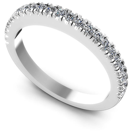 Round Diamonds 0.40CT Diamonds Wedding Band in 14KT White Gold