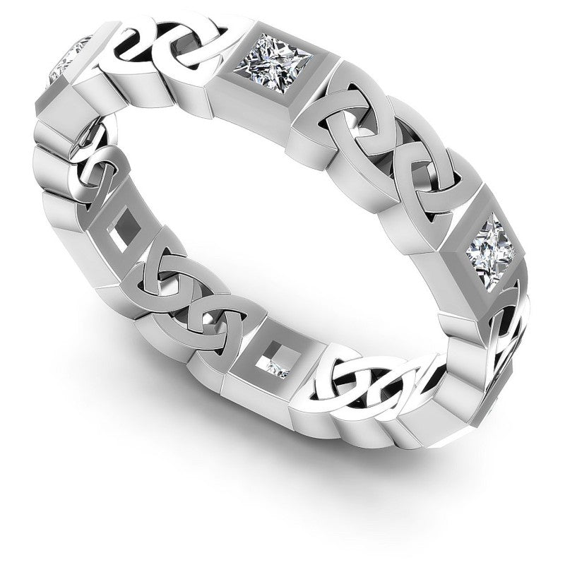 Princess Diamonds 0.70CT Diamonds Wedding Band in 14KT White Gold