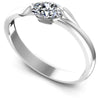 Oval Diamonds 0.35CT Solitaire Ring in 14KT White Gold