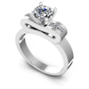 Princess and Round Diamonds 0.50CT Engagement Ring in 14KT White Gold