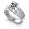 Round Diamonds 1.45CT Engagement Ring in 14KT White Gold