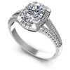 Round and Oval Diamonds 0.60CT Engagement Ring in 14KT White Gold