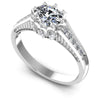Round and Oval Diamonds 0.70CT Engagement Ring in 14KT White Gold