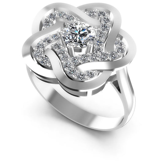 Round Diamonds 0.75CT Engagement Ring in 14KT White Gold
