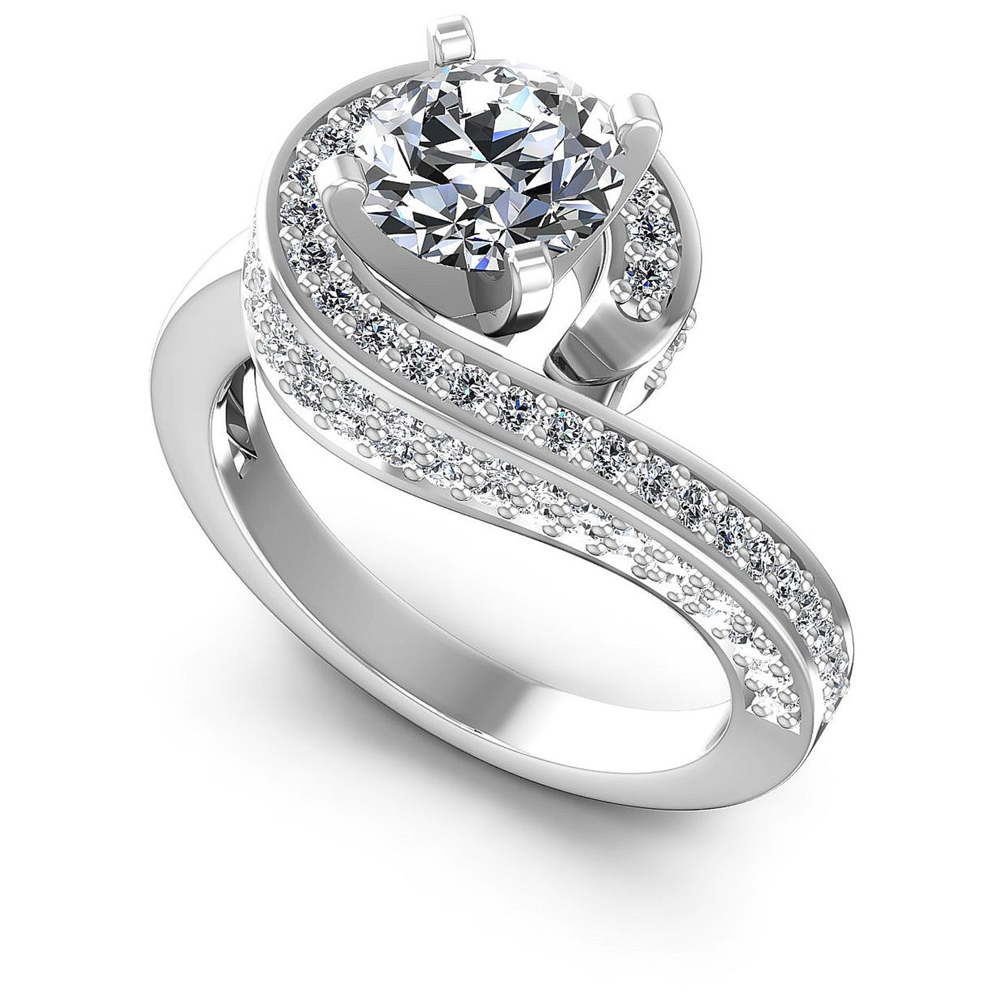 0.95CT Round  Cut Diamonds Engagement Rings