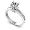 1.15CT Round And Princess  Cut Diamonds Engagement Rings