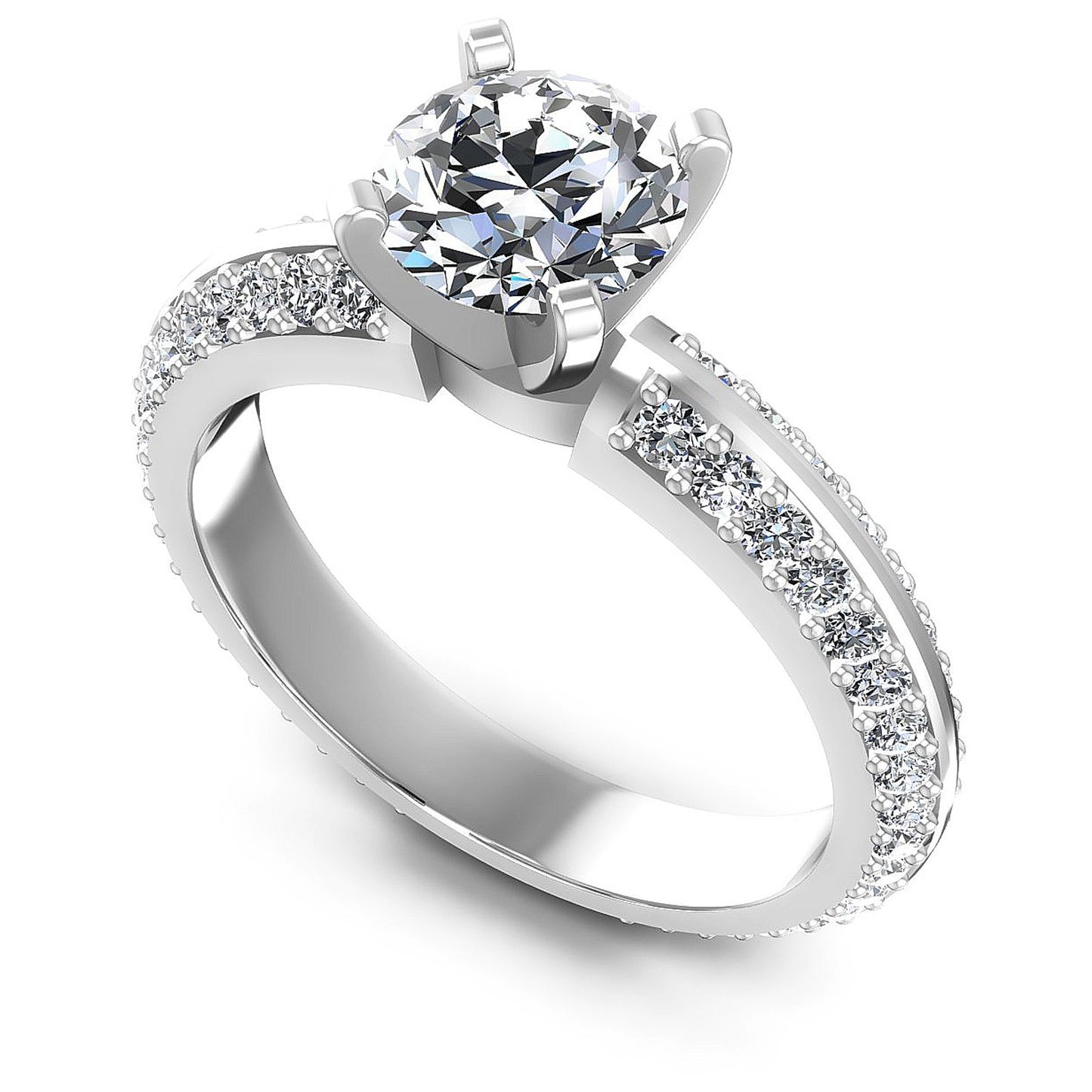 1.10CT Round  Cut Diamonds Engagement Rings