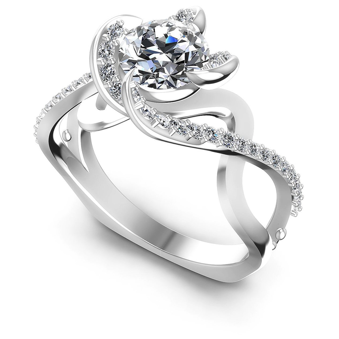 0.70CT Round  Cut Diamonds Engagement Rings