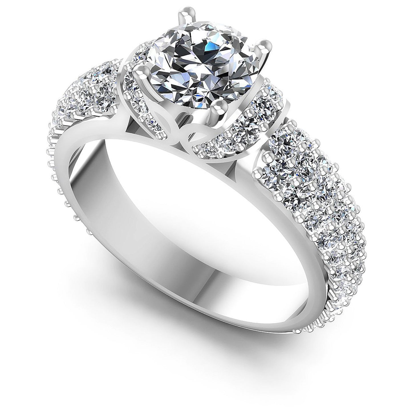 1.35CT Round  Cut Diamonds Engagement Rings
