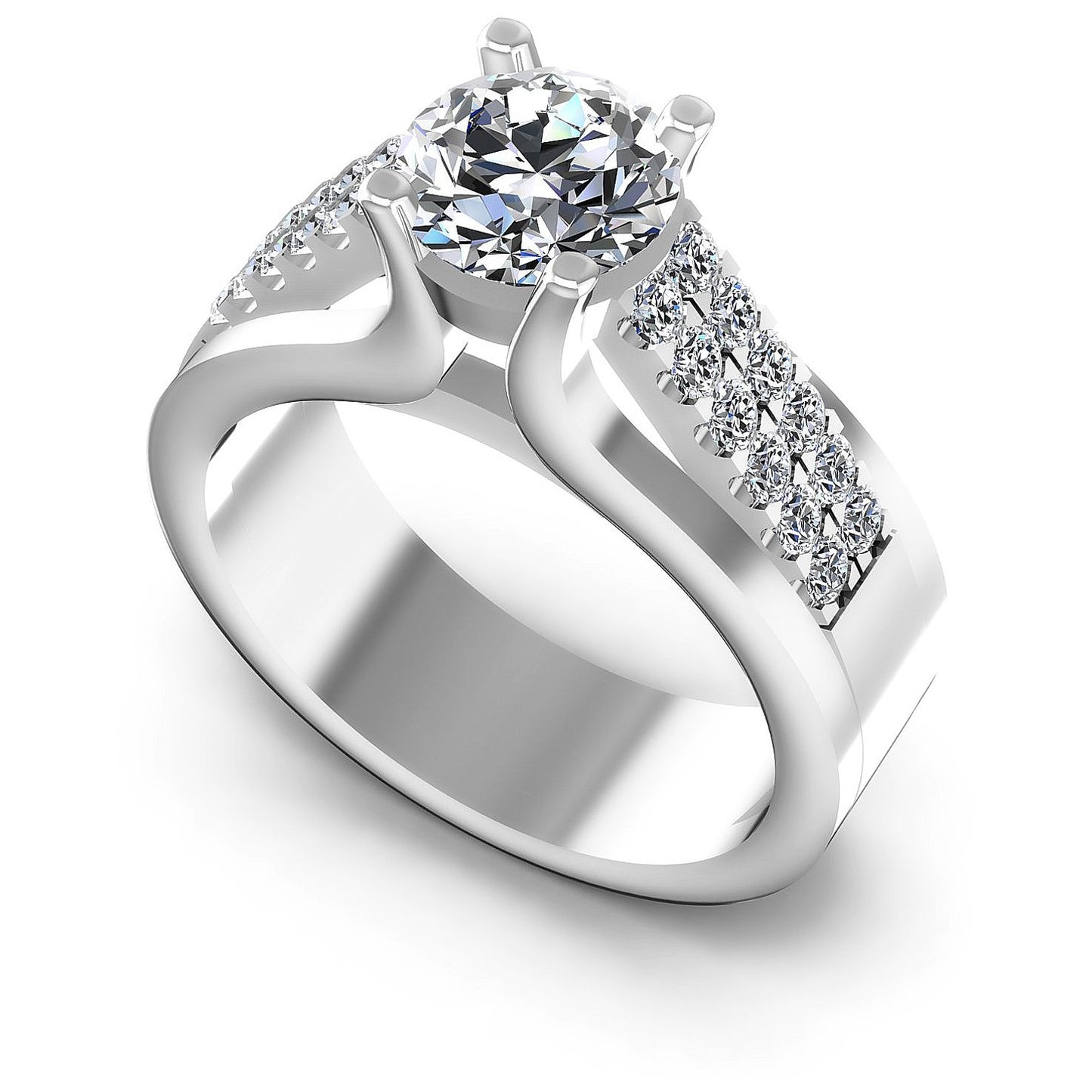 0.75CT Round  Cut Diamonds Engagement Rings